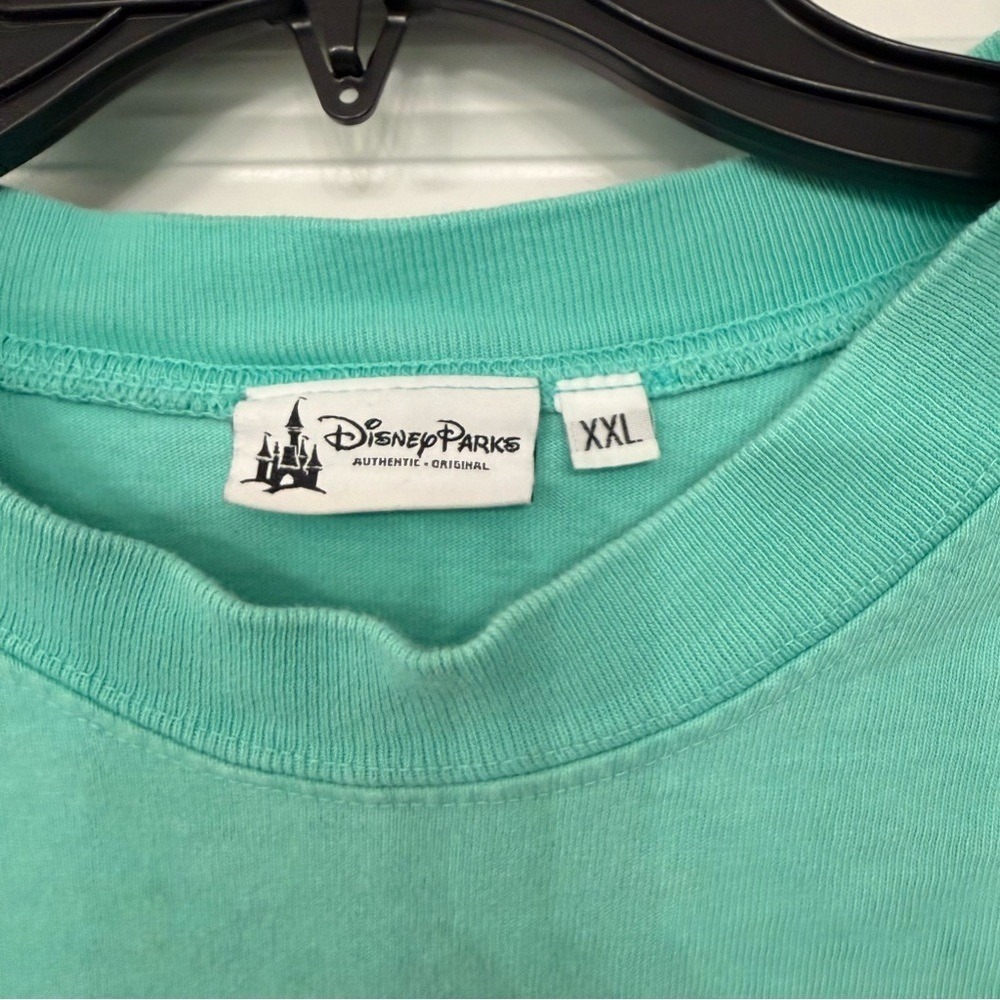 Walt Disney World Spirit Jersey Spell-Out Teal Blue Long Sleeve Adult XXL - Picture 3 of 13